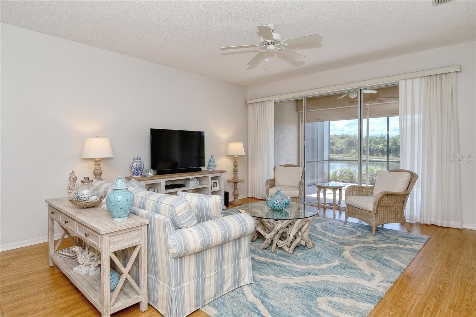Living Room Virtually Staged - 5126 BLUE ASH AVE, SARASOTA