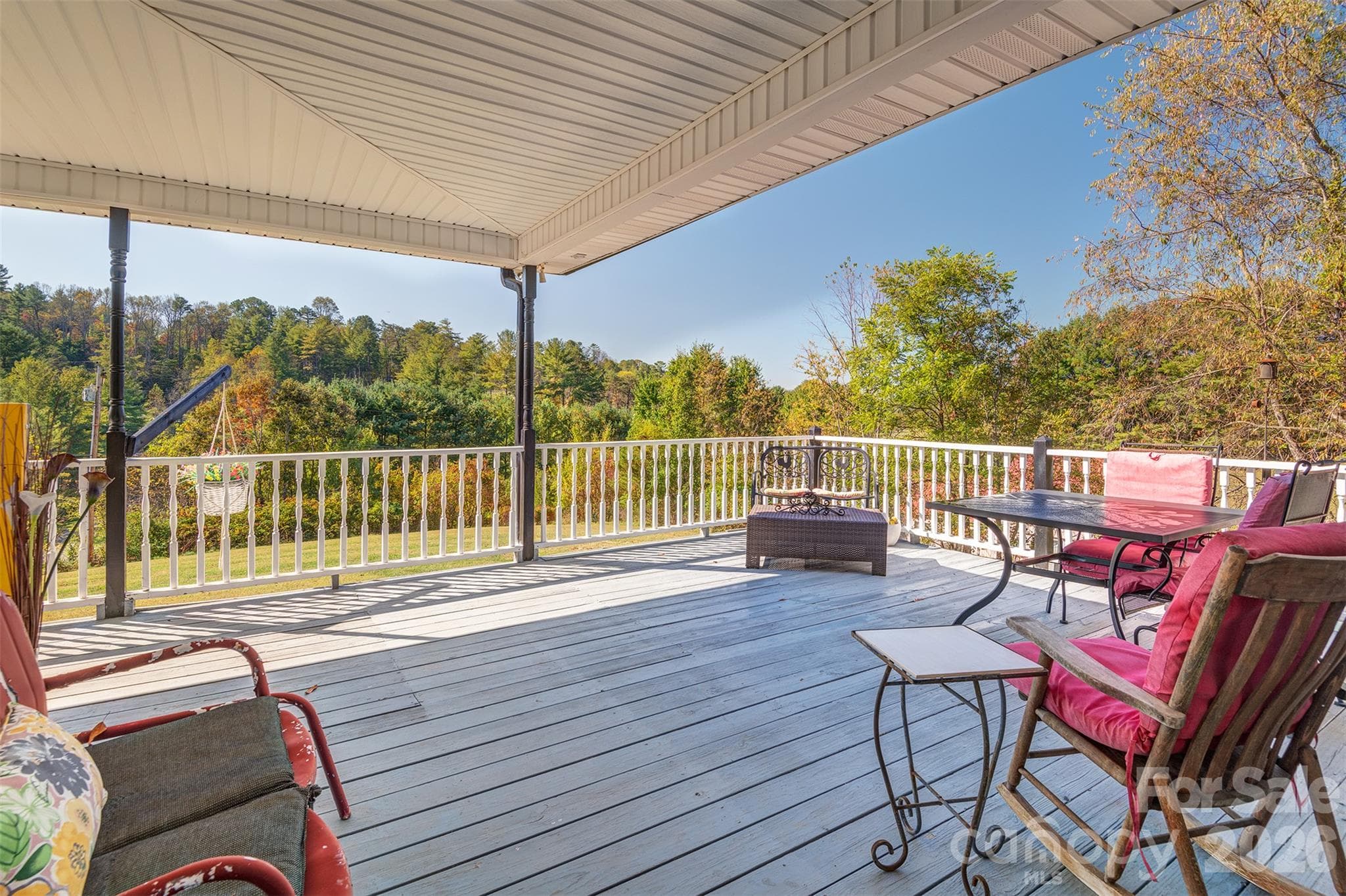 View from Primary Bedroom / Semi Covered Front Porch - 265 Flat Creek Church Road, Weaverville