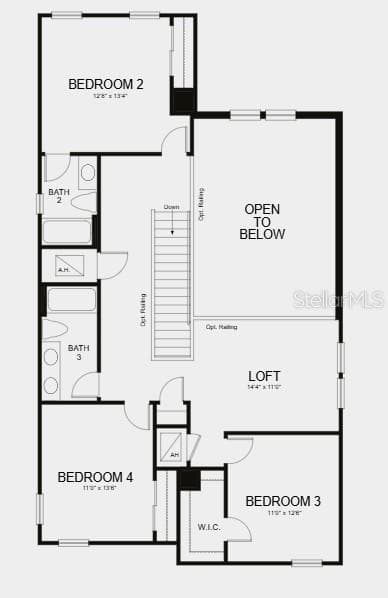 Floor 2 ~ Additional Highlights Include: 8' interior doors, single pocket door at primary suite to bath, extended flooring to primary suite and closet, washer and dryer, and GE refrigerator - 5091 LOST KEY PL, ST CLOUD
