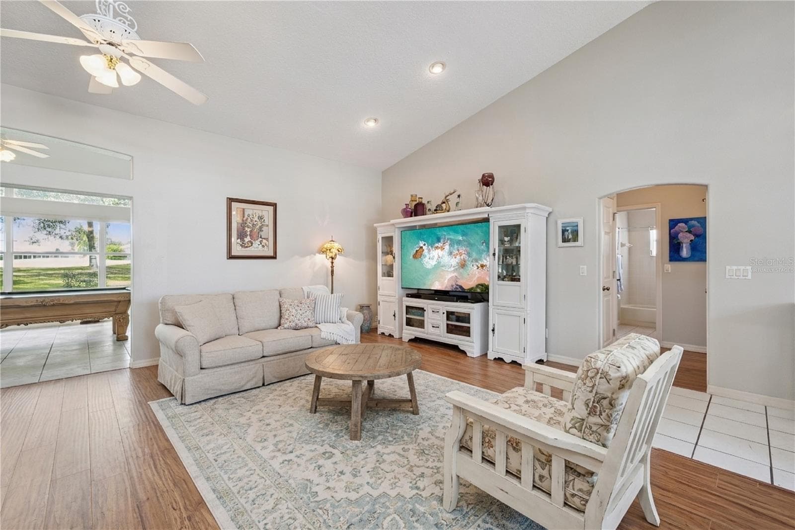 Virtually Staged Living Room - 21113 EDINBOROUGH PL, LEESBURG