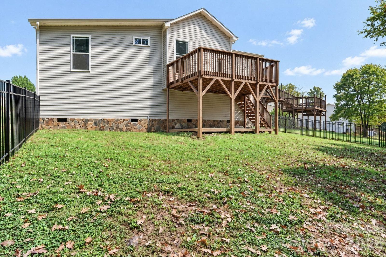 Fenced in back yard - 1544 Farmington Hills Drive, Conover