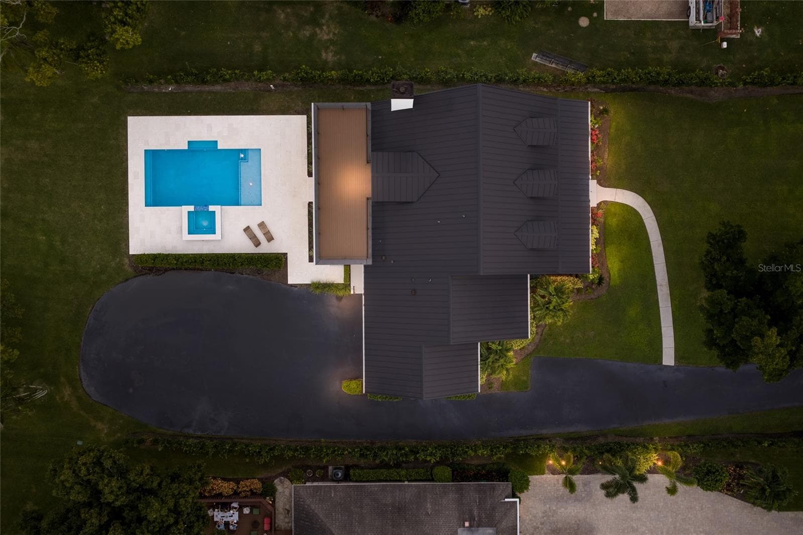 Aerial view of home and pool. - 5060 18TH AVE W, BRADENTON