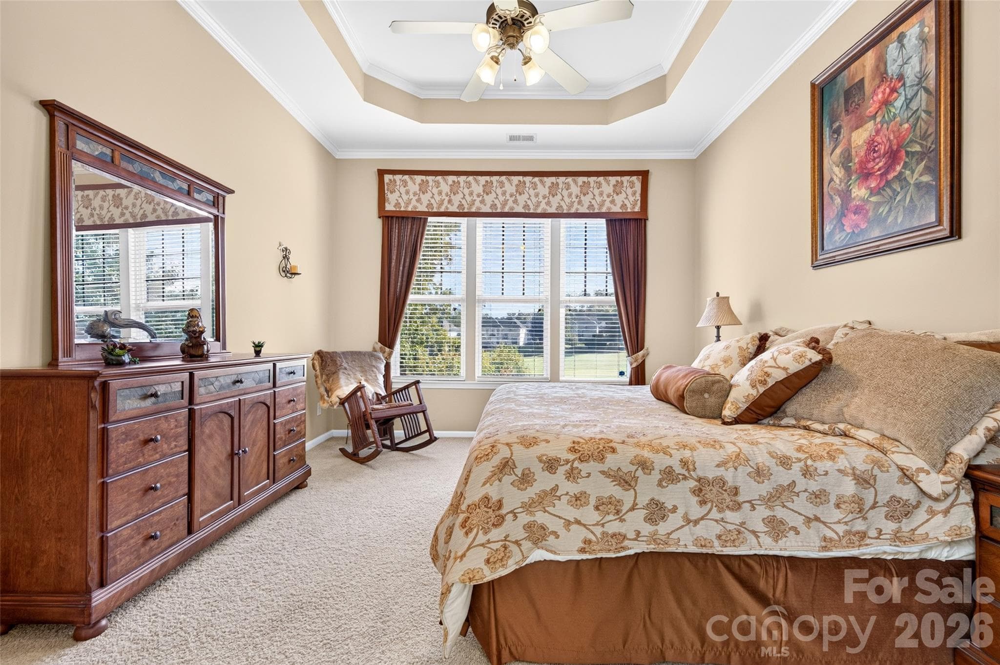 Primary Bedroom overlooking Hole 14. - 8432 Brookings Drive, Charlotte