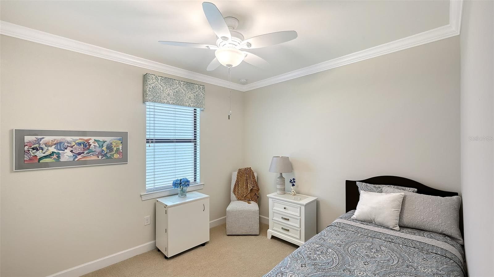 Third bedroom with a large walk-in closet that is positioned in the home for privacy. - 6827 GOSPORT CV, BRADENTON