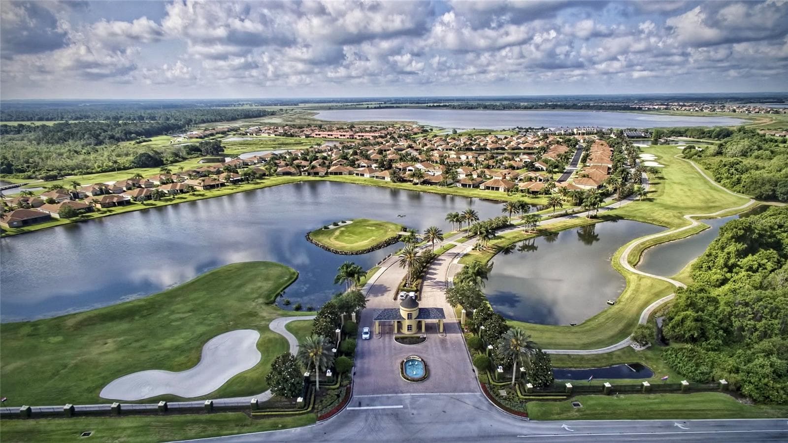 Lake Ashton drone view - 6125 PEBBLE BEACH BLVD, WINTER HAVEN