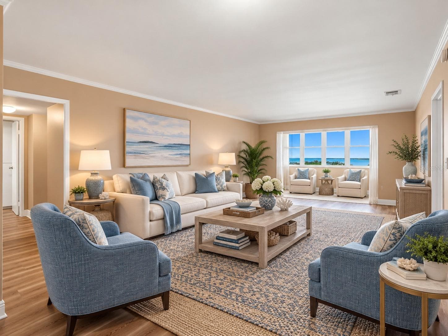 Living area staged - 5108 BRITTANY DR S #1006, ST PETERSBURG