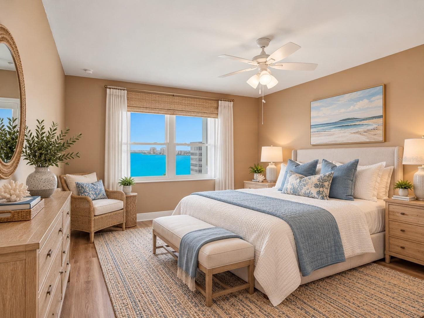 Guest bedroom staged - 5108 BRITTANY DR S #1006, ST PETERSBURG