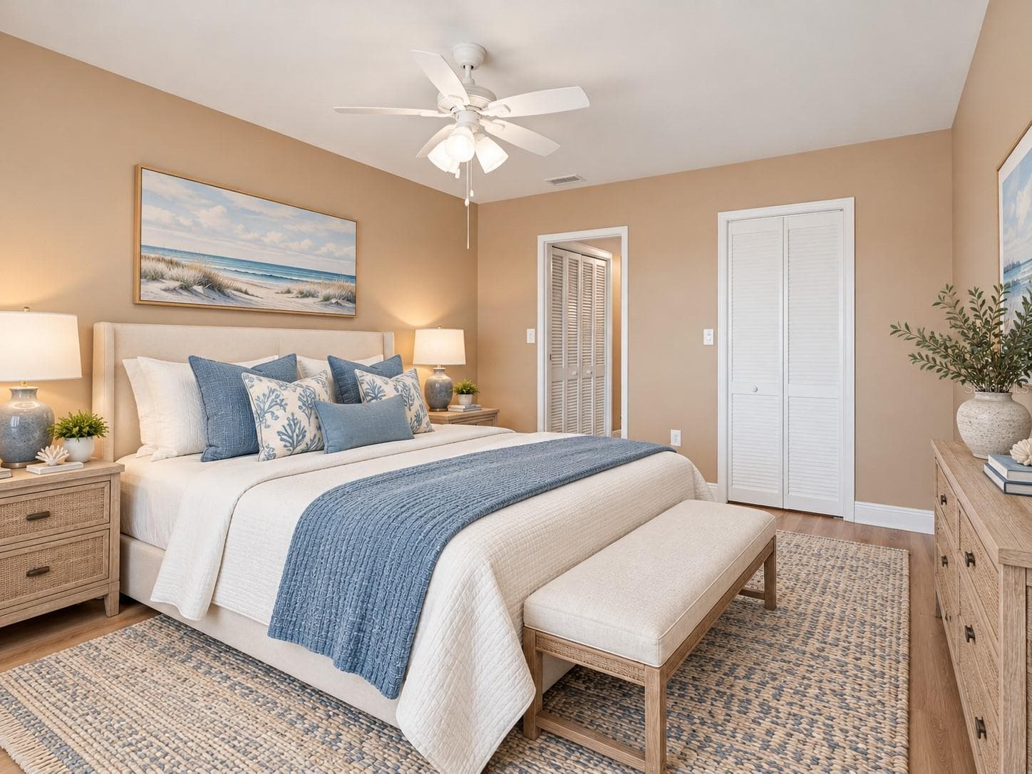 Primary bedroom staged - 5108 BRITTANY DR S #1006, ST PETERSBURG