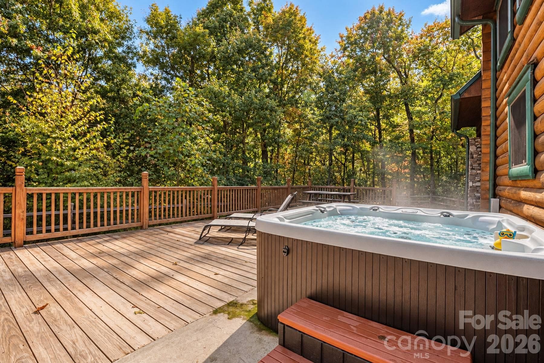Hot tub on the rear deck - 18 Fairway Run, Bryson City