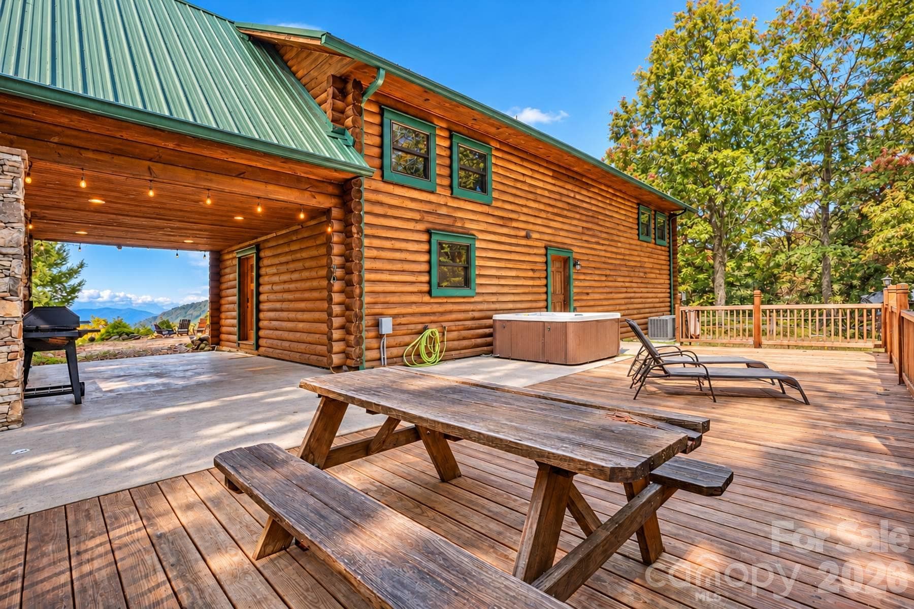 Rear deck along the home - 18 Fairway Run, Bryson City