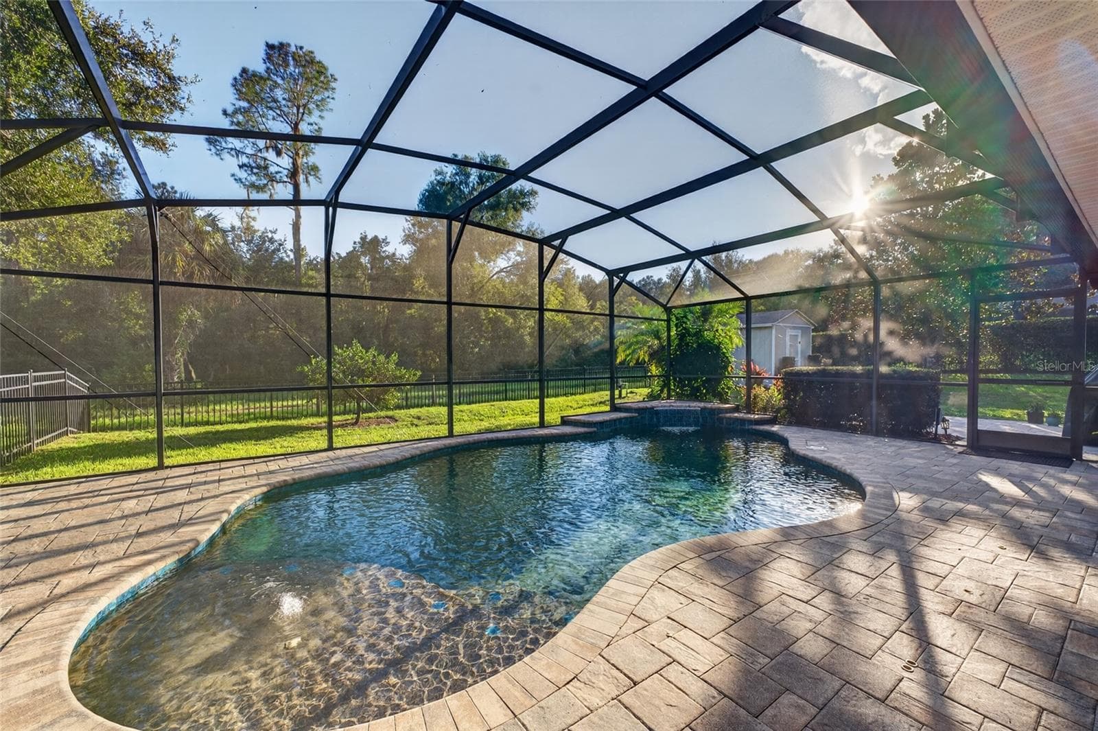 Pool and fenced yard - 24114 PLYMOUTH HOLLOW CIR, SORRENTO