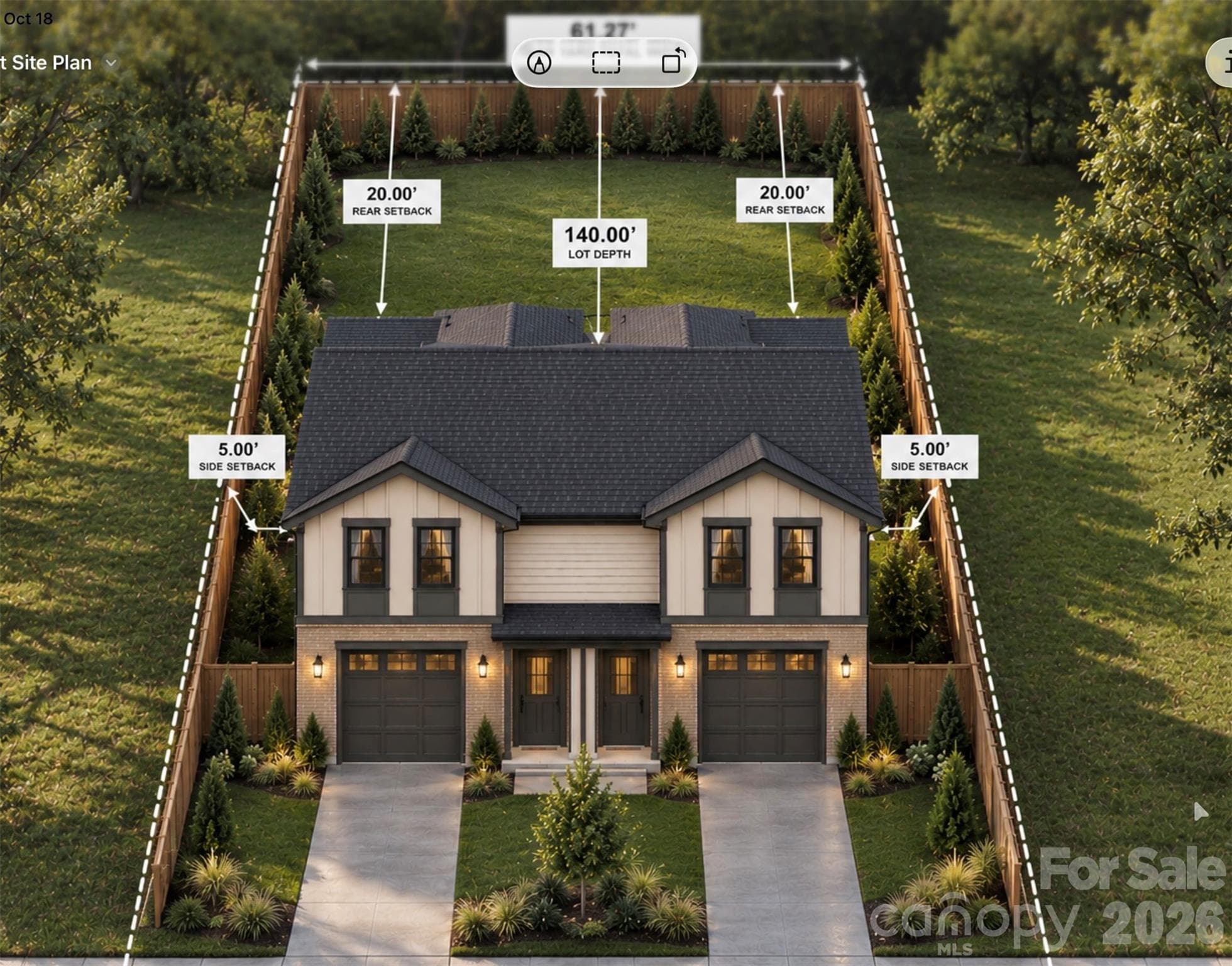 Lot at 1610 & 1612 Ronald Street, Charlotte, photo 3 of 3