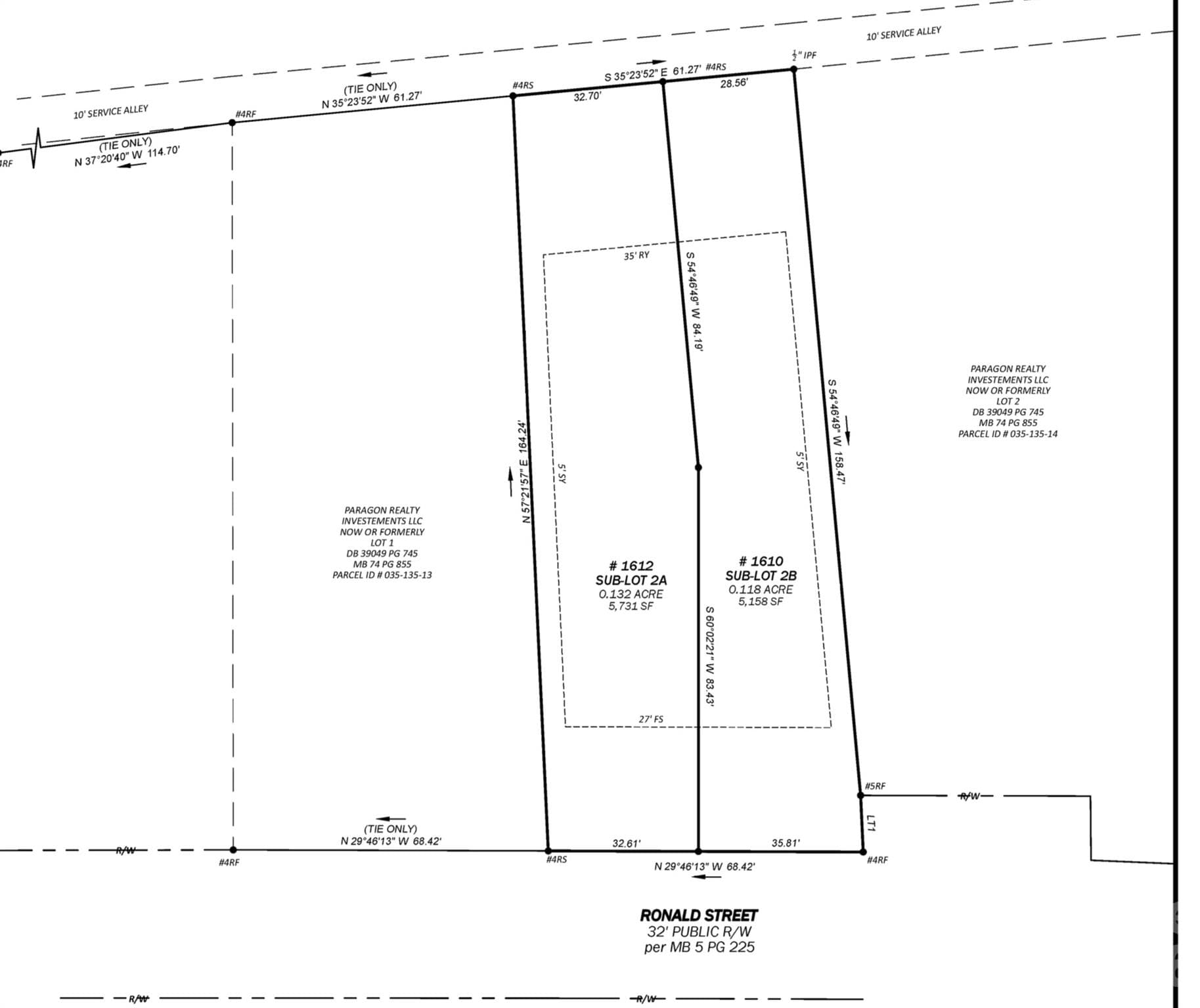 Lot at 1610 & 1612 Ronald Street, Charlotte, photo 2 of 3
