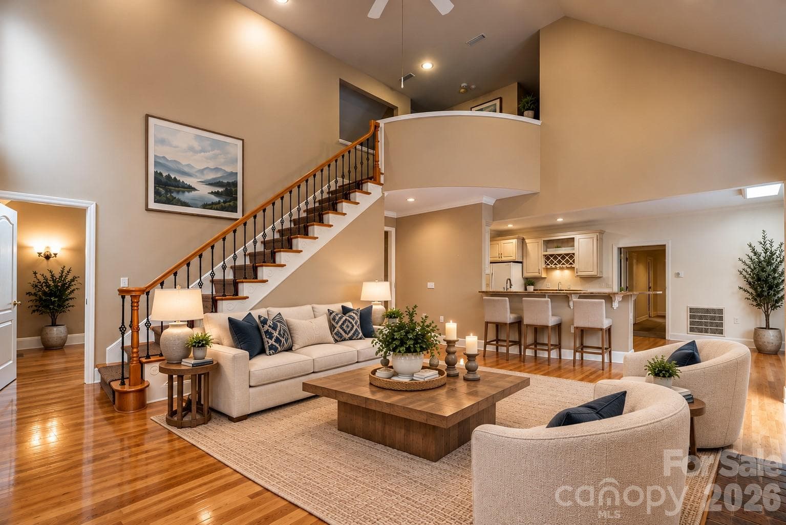 Virtually Staged living room - 4943 Elmhurst Drive NE, Hickory