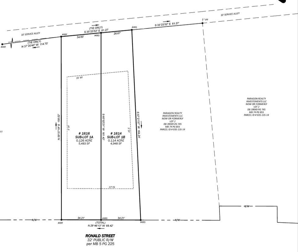 Lot at 1614 & 1616 Ronald Street, Charlotte, photo 2 of 3