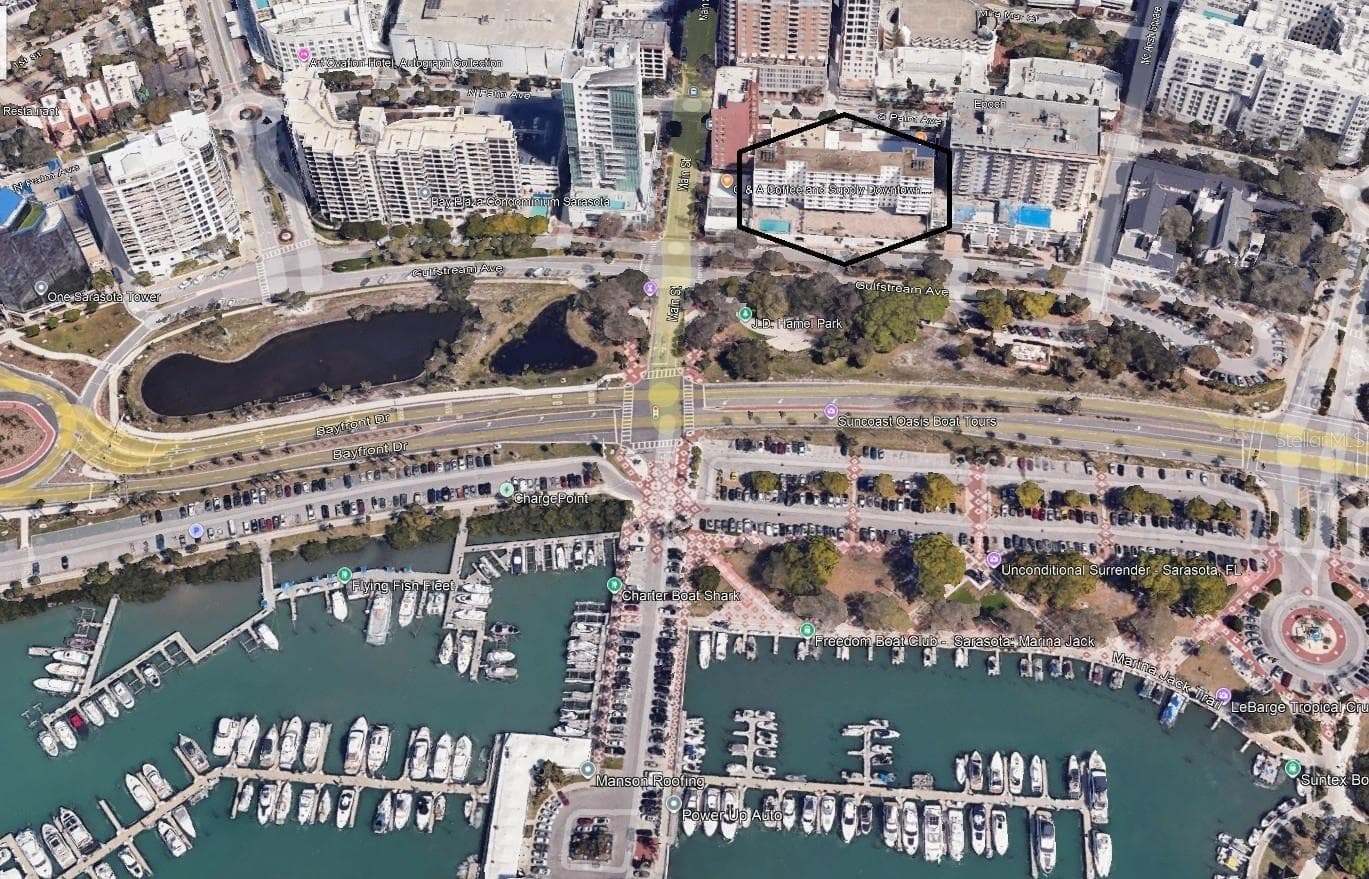 GST aerial - 33 S GULFSTREAM AVE #702, SARASOTA