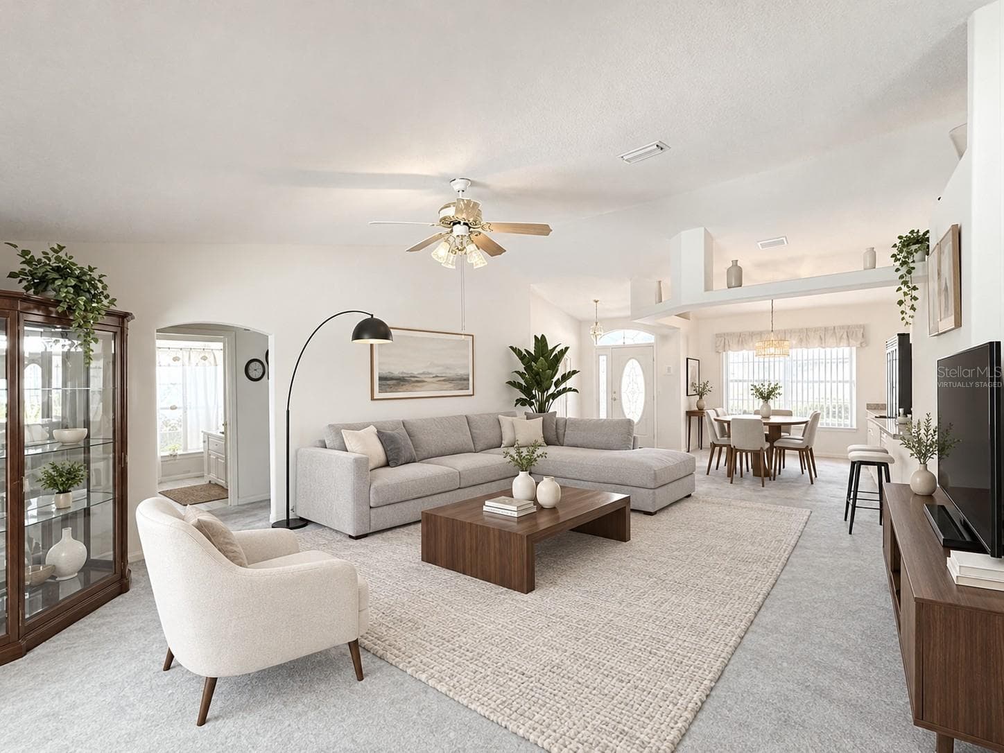 Virtually Staged - Living Room - 22 COLORADO DR, PALM COAST