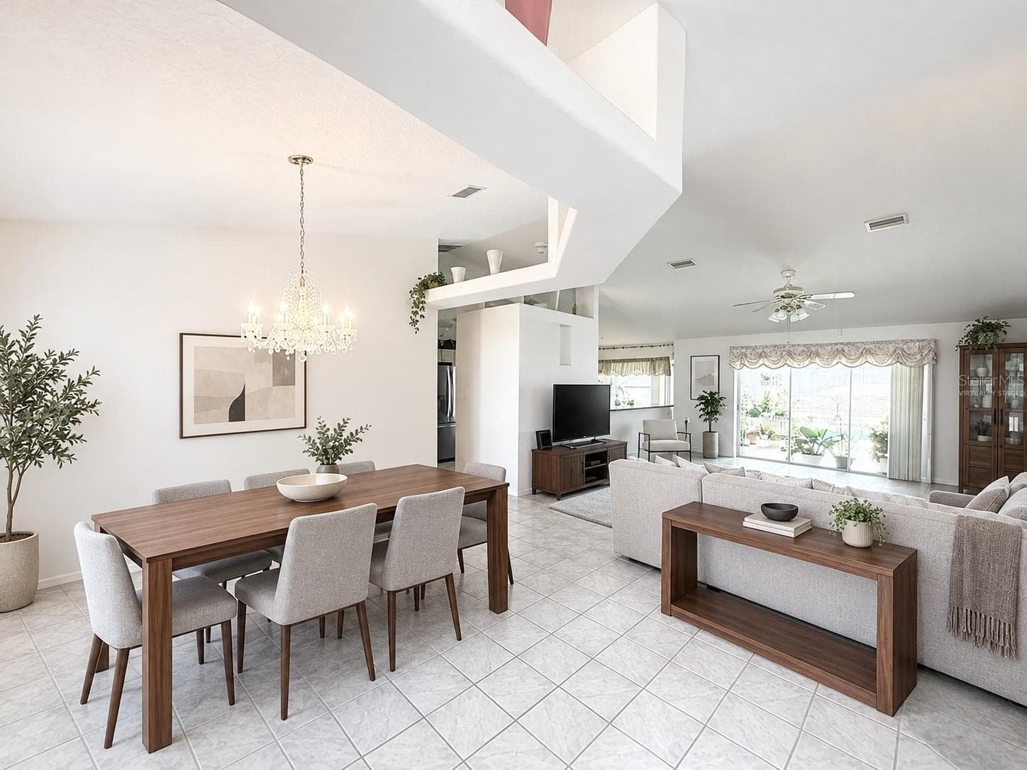 Virtually Staged - Dining Room & Living Room - 22 COLORADO DR, PALM COAST