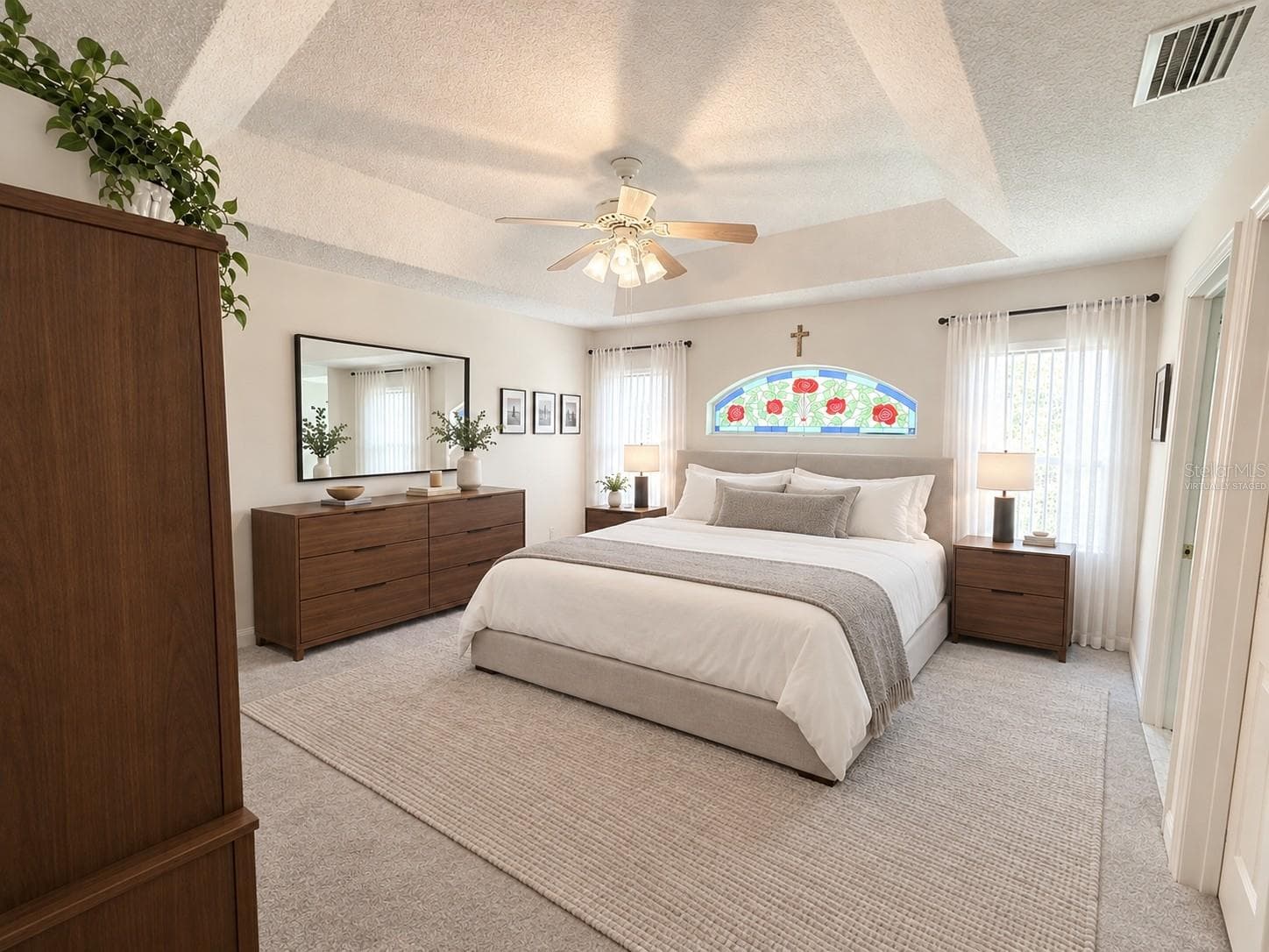Virtually Staged - Master Bedroom - 22 COLORADO DR, PALM COAST