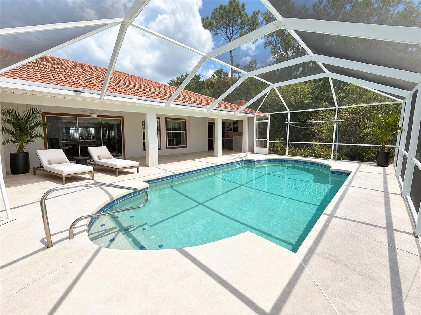 Virtually Staged - Pool and Lanai - 22 COLORADO DR, PALM COAST