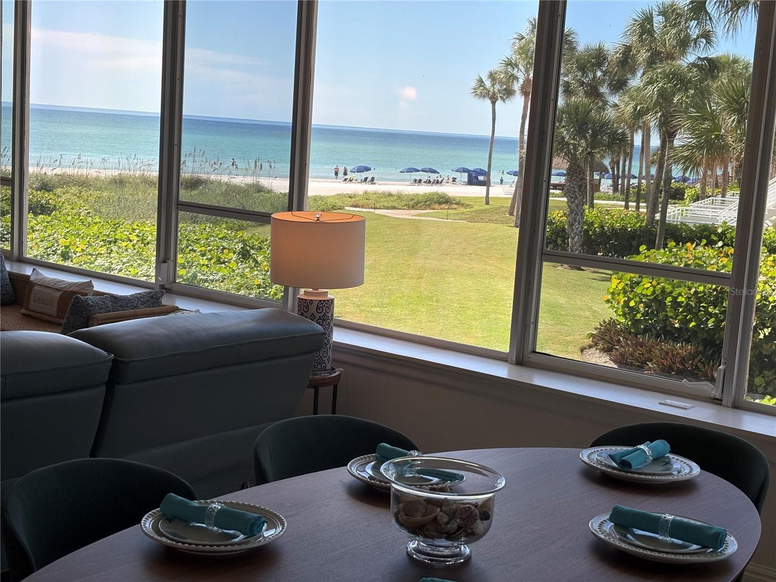 Dining view to the gulf - 100 SANDS POINT RD #219, LONGBOAT KEY