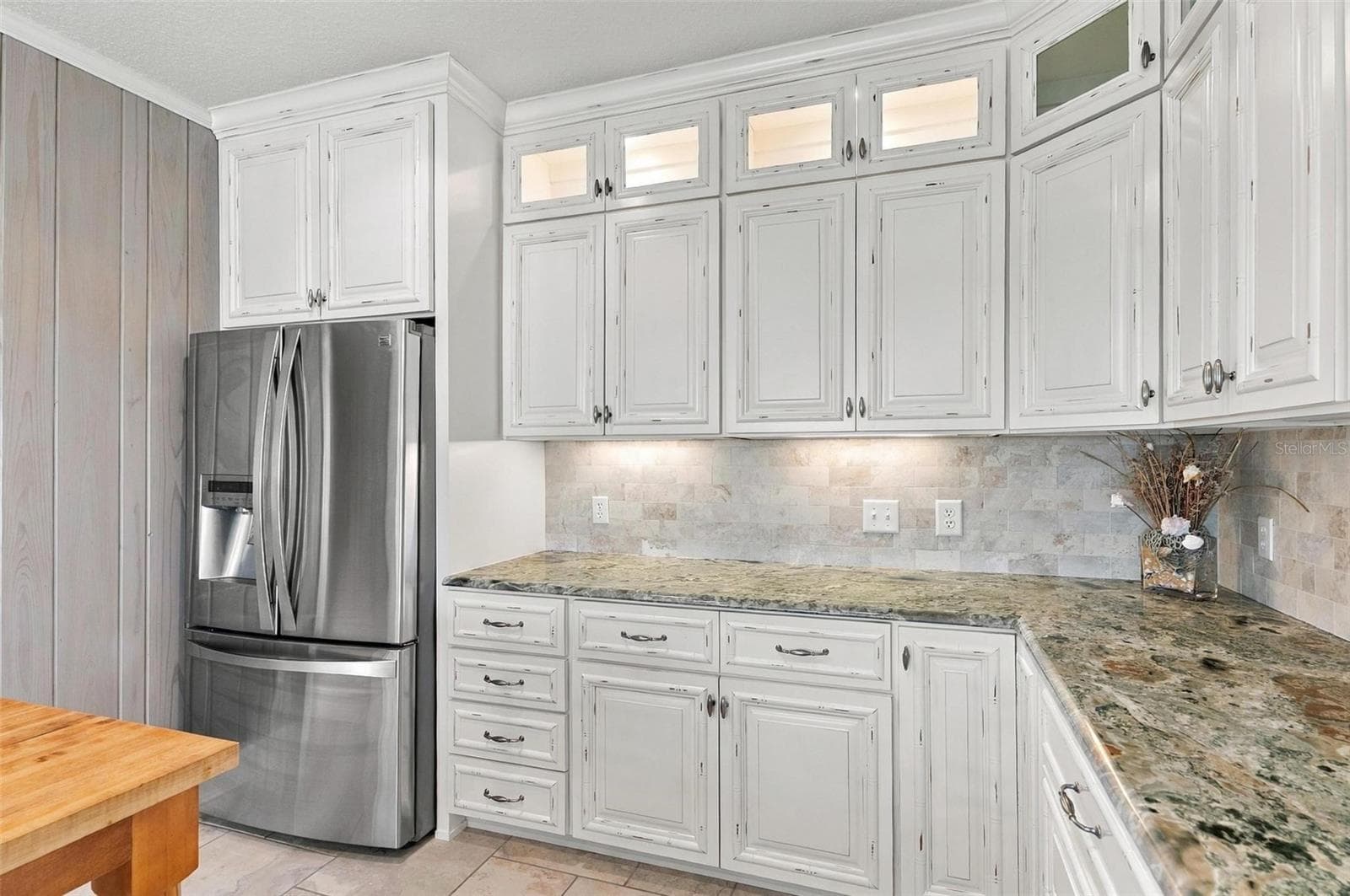 lg fridge w/plenty of prep area - 2101 N OCEAN SHORE BLVD, FLAGLER BEACH