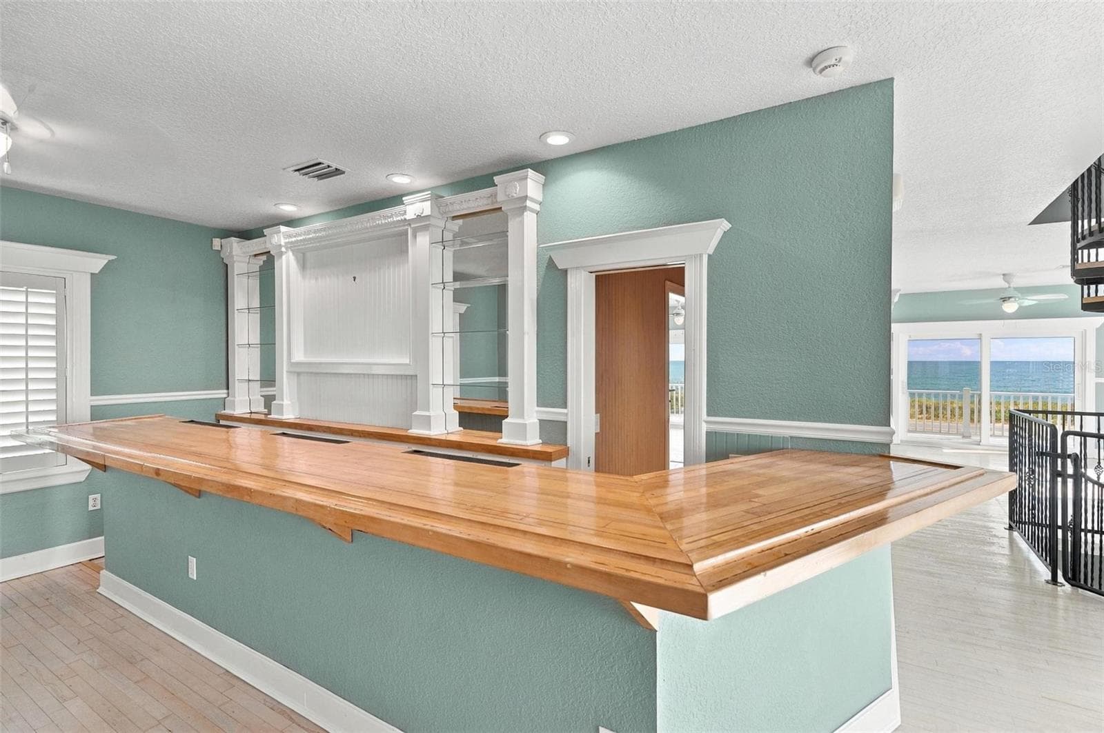 wet bar area to watch all the games - 2101 N OCEAN SHORE BLVD, FLAGLER BEACH