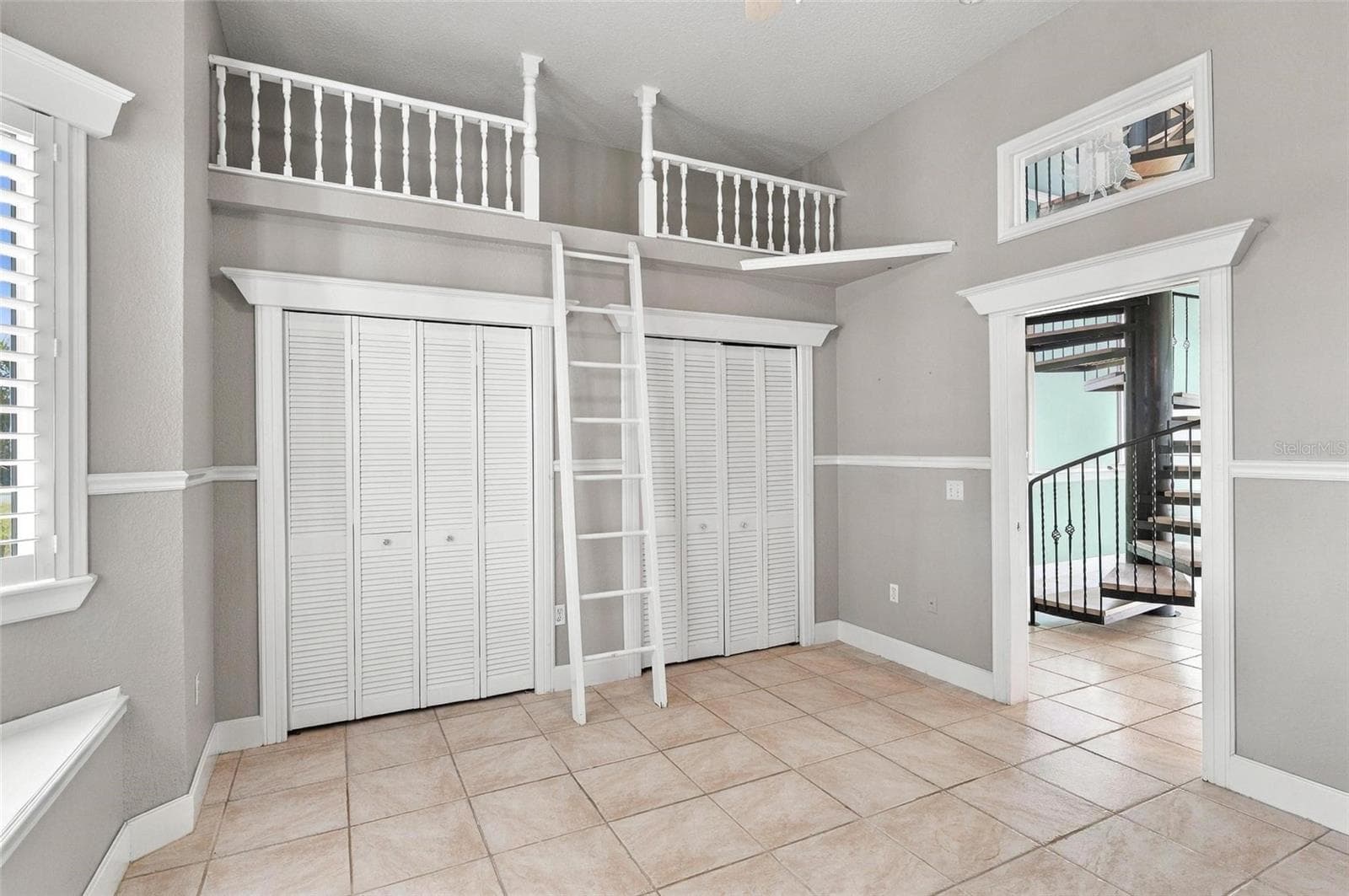 bedroom with bunk loft & dbl closet - 2101 N OCEAN SHORE BLVD, FLAGLER BEACH