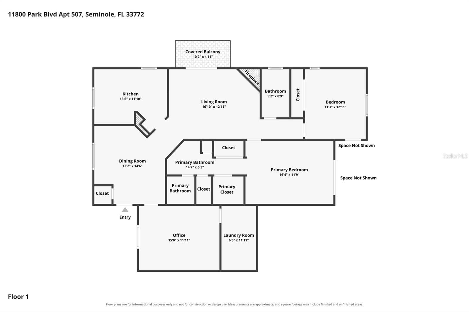 Floor Plan - 11800 PARK BLVD #507, SEMINOLE