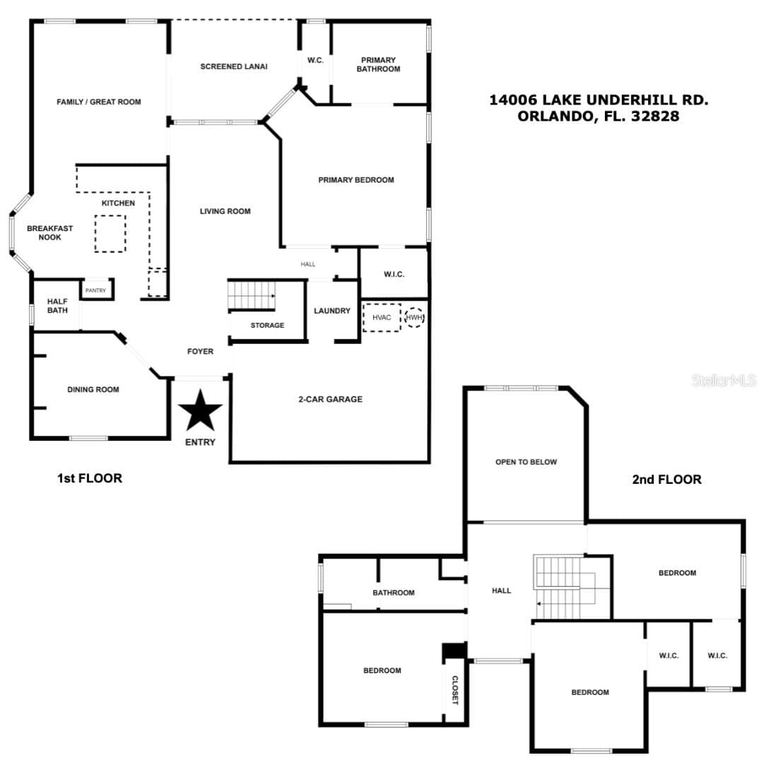 14006 Lake Underhill 2 story Floor Plan in Waterford Lakes, 32828 - 14006 LAKE UNDERHILL RD, ORLANDO