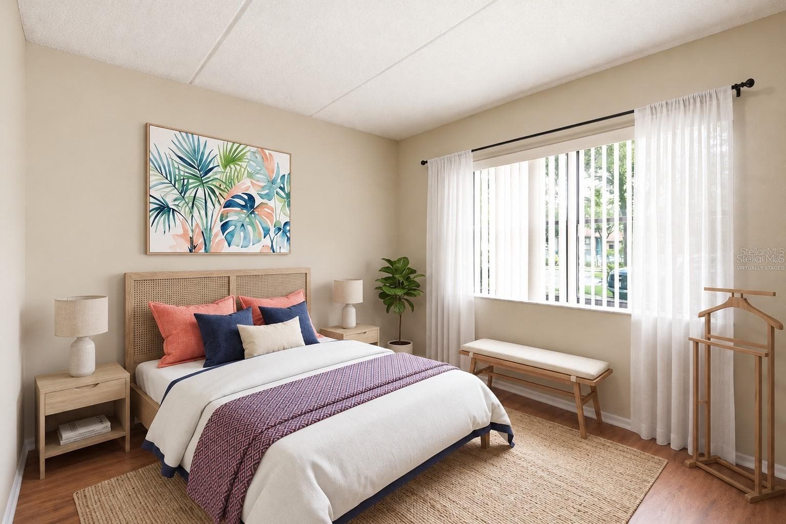Bedroom- Virtually Staged - 10 WOODLAKE PL, OLDSMAR