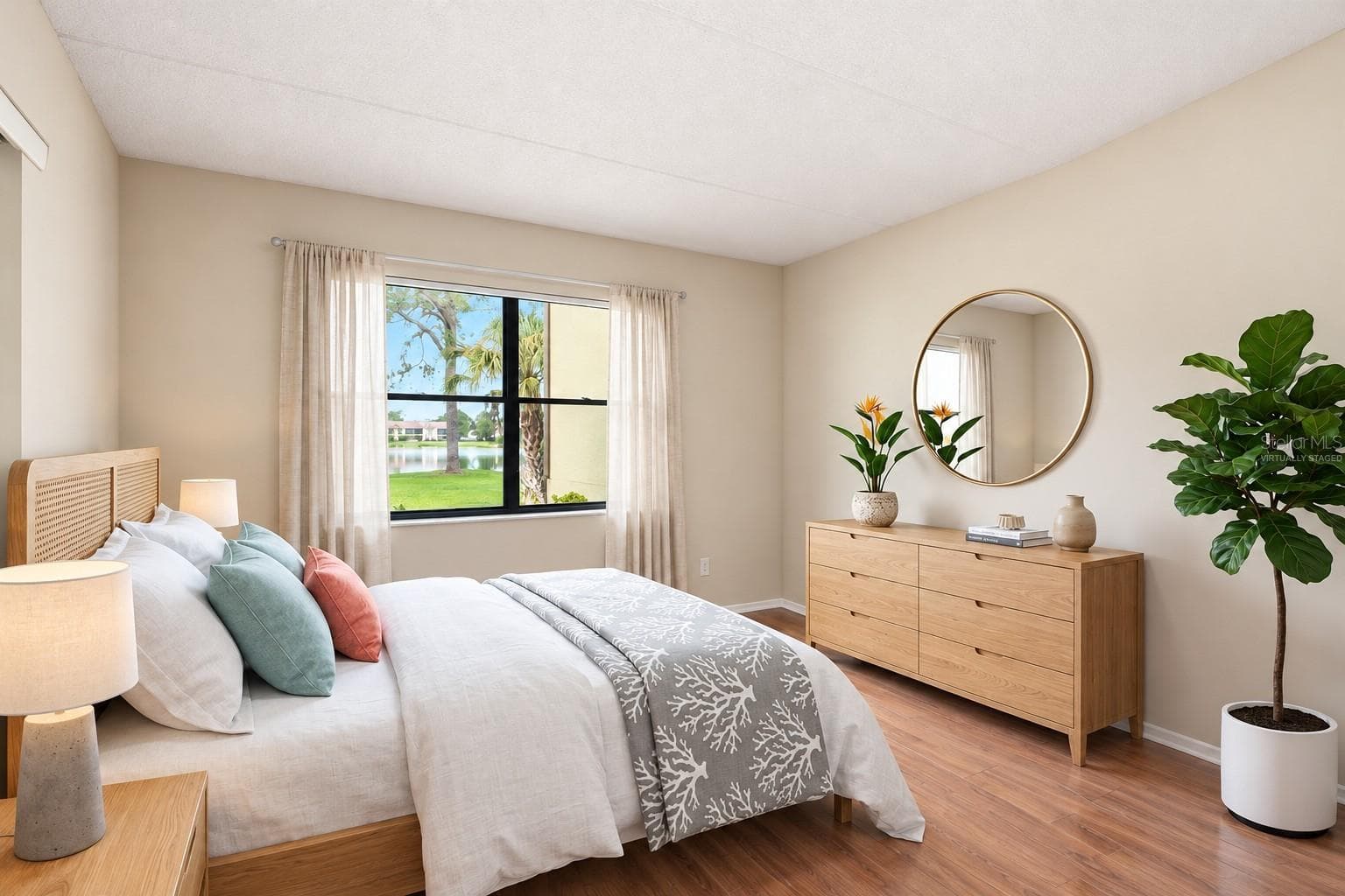 Bedroom- Virtually Staged - 10 WOODLAKE PL, OLDSMAR