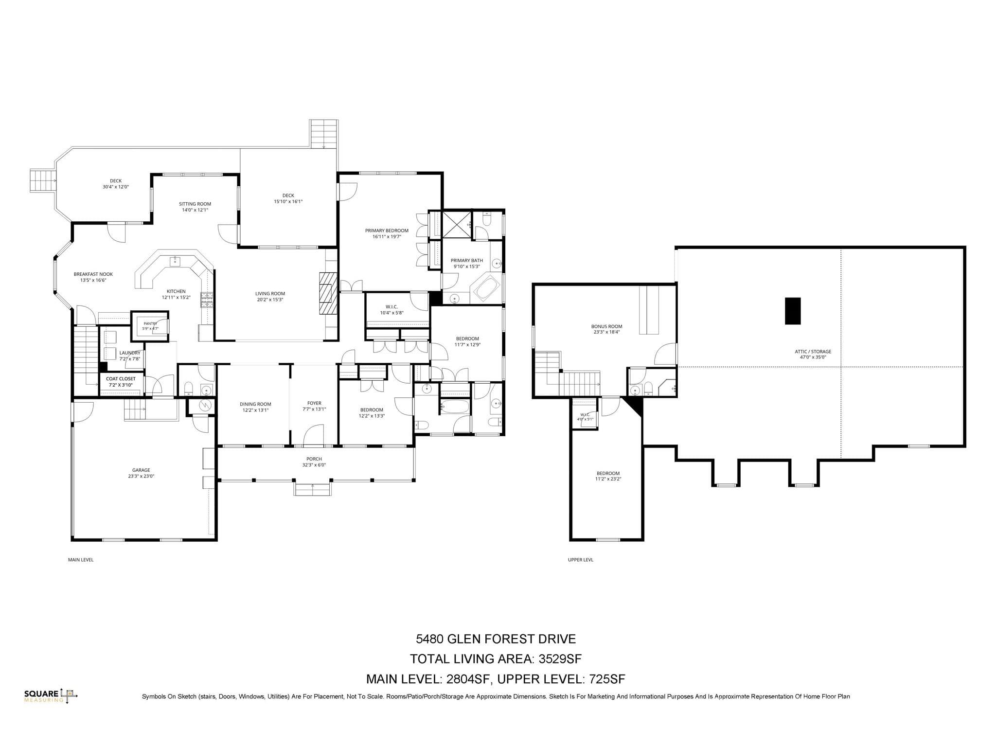 Floor Plan that blends classic character with confortable liiving. Also illustrating the potential for adding rooms. House Blue Prints available for next owner. - 5480 Glen Forest Drive, Charlotte