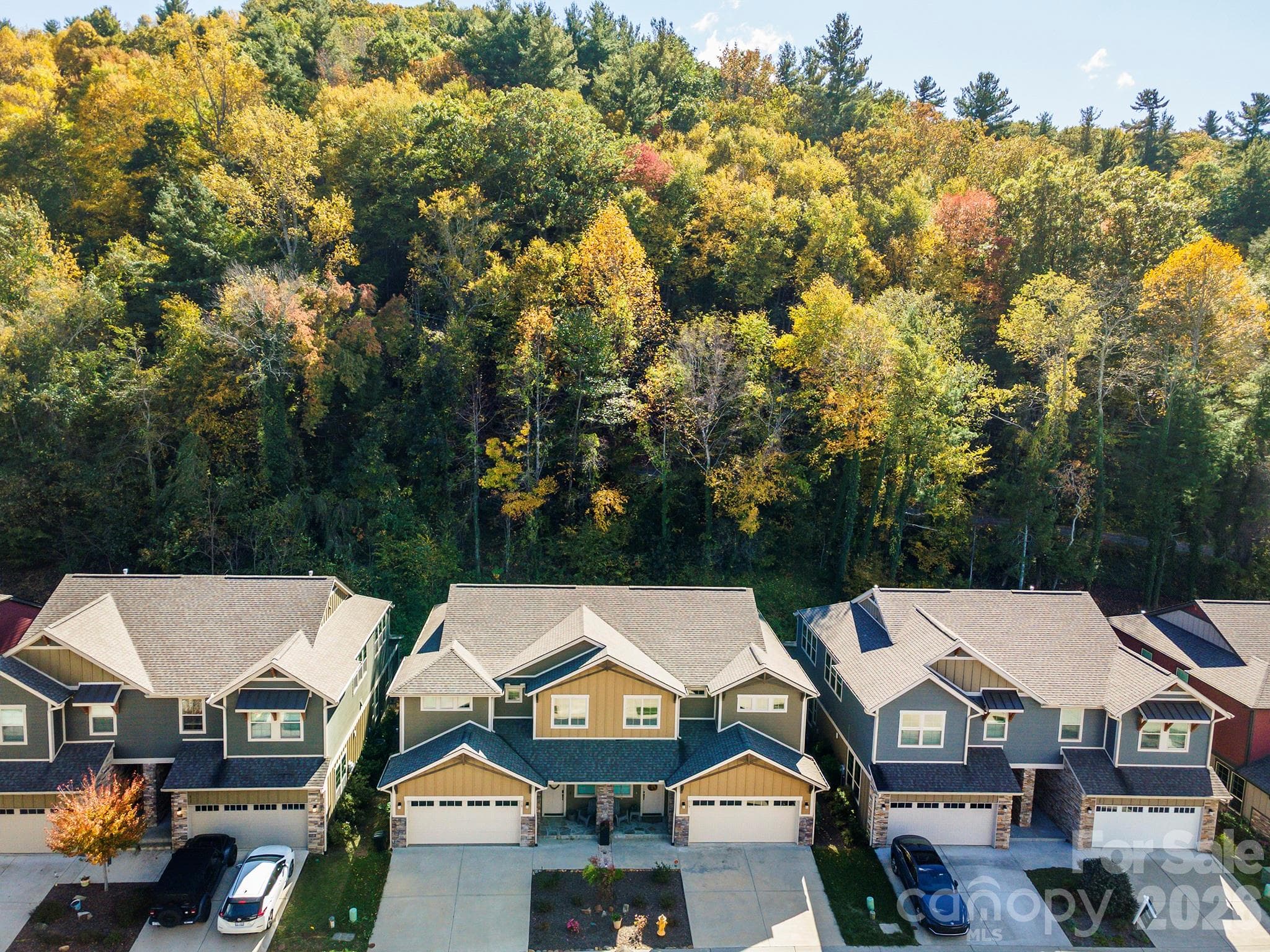 Aerial View of Sweet Birch Townhomes - 513 Sweet Birch Park Lane, Black Mountain