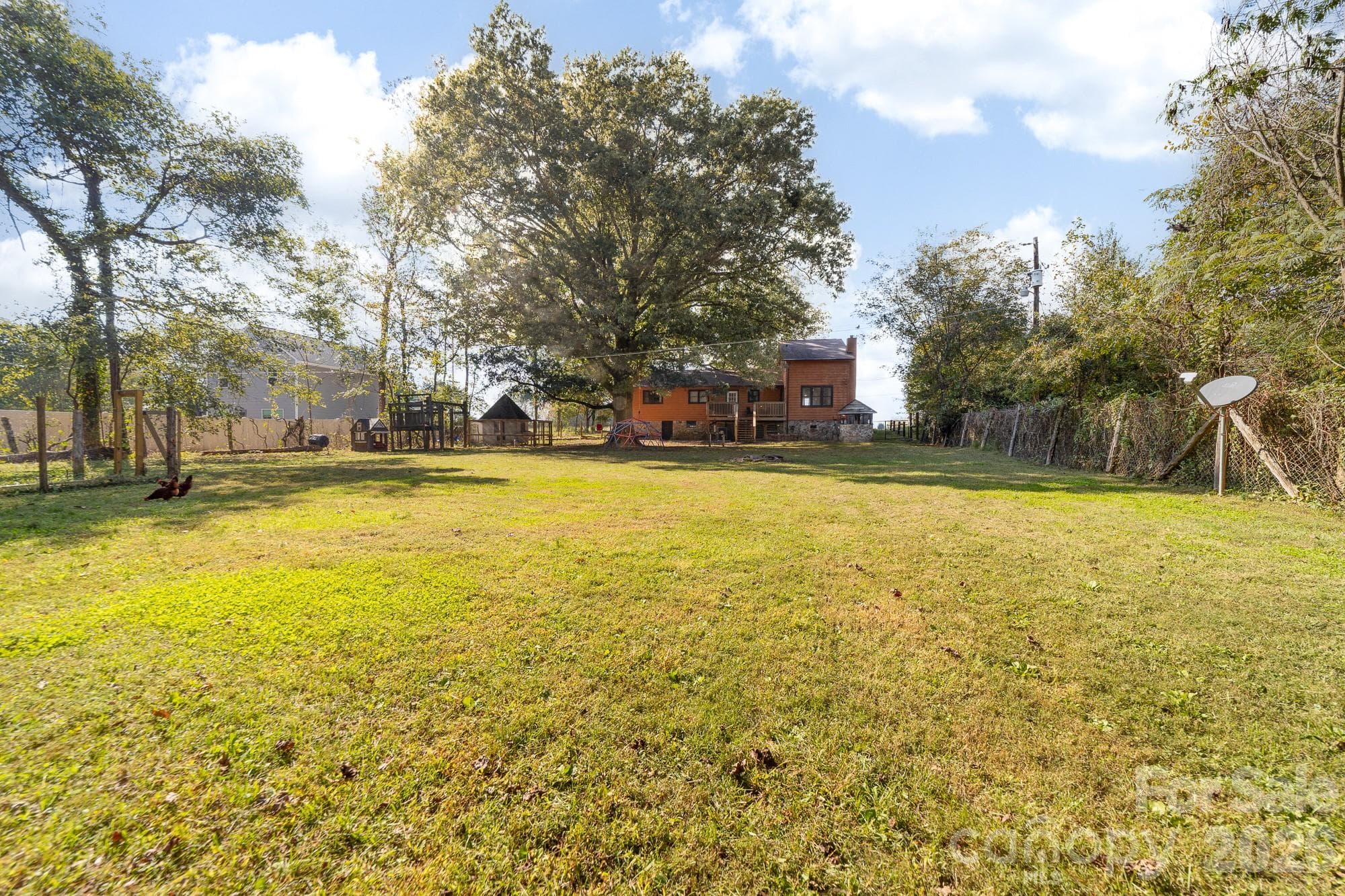 View of the back yard - 233 Third Creek Road, Statesville