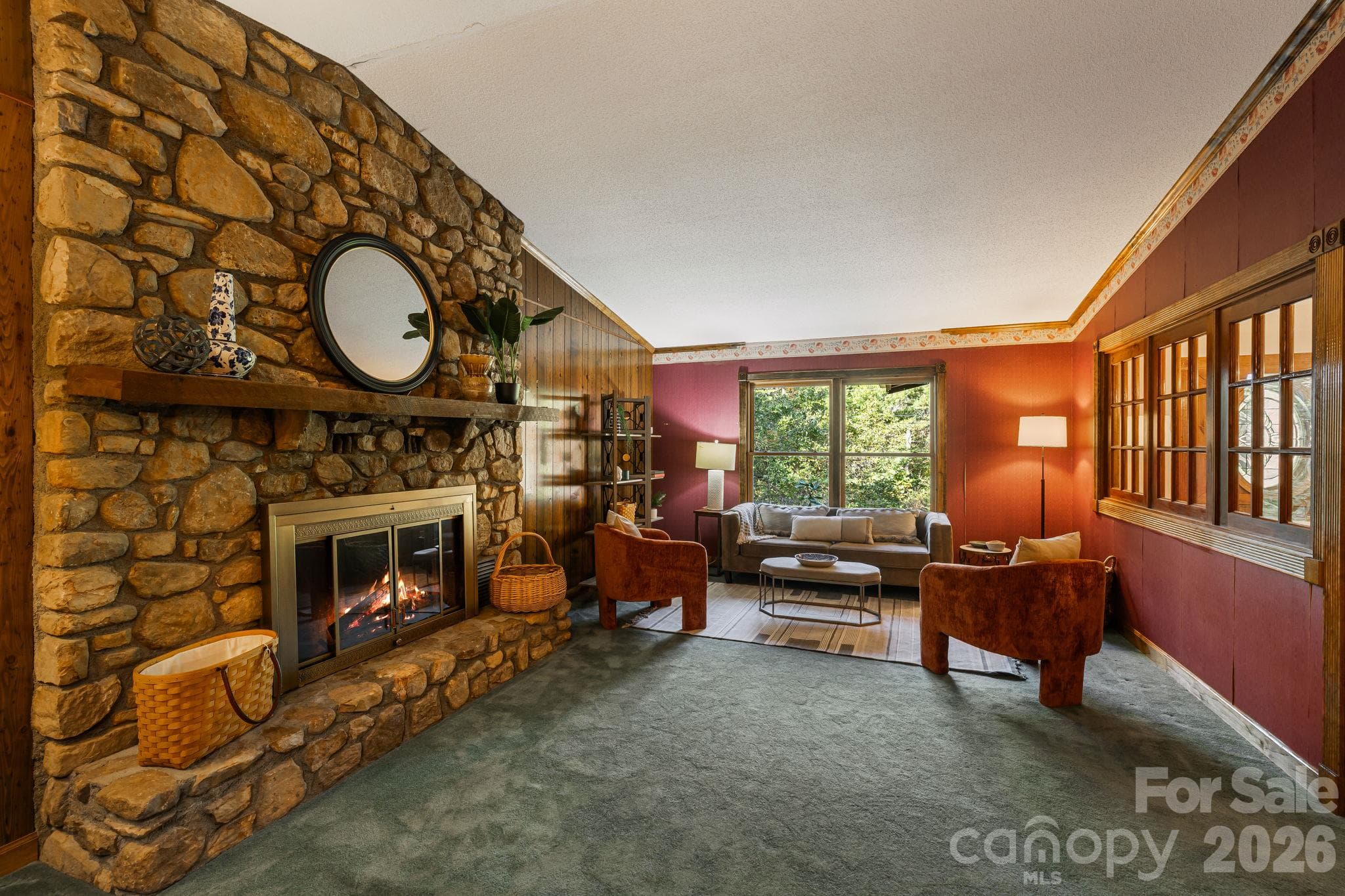 Gorgeous Stone fireplace is woodburning - 104 Paramount Drive, Leicester