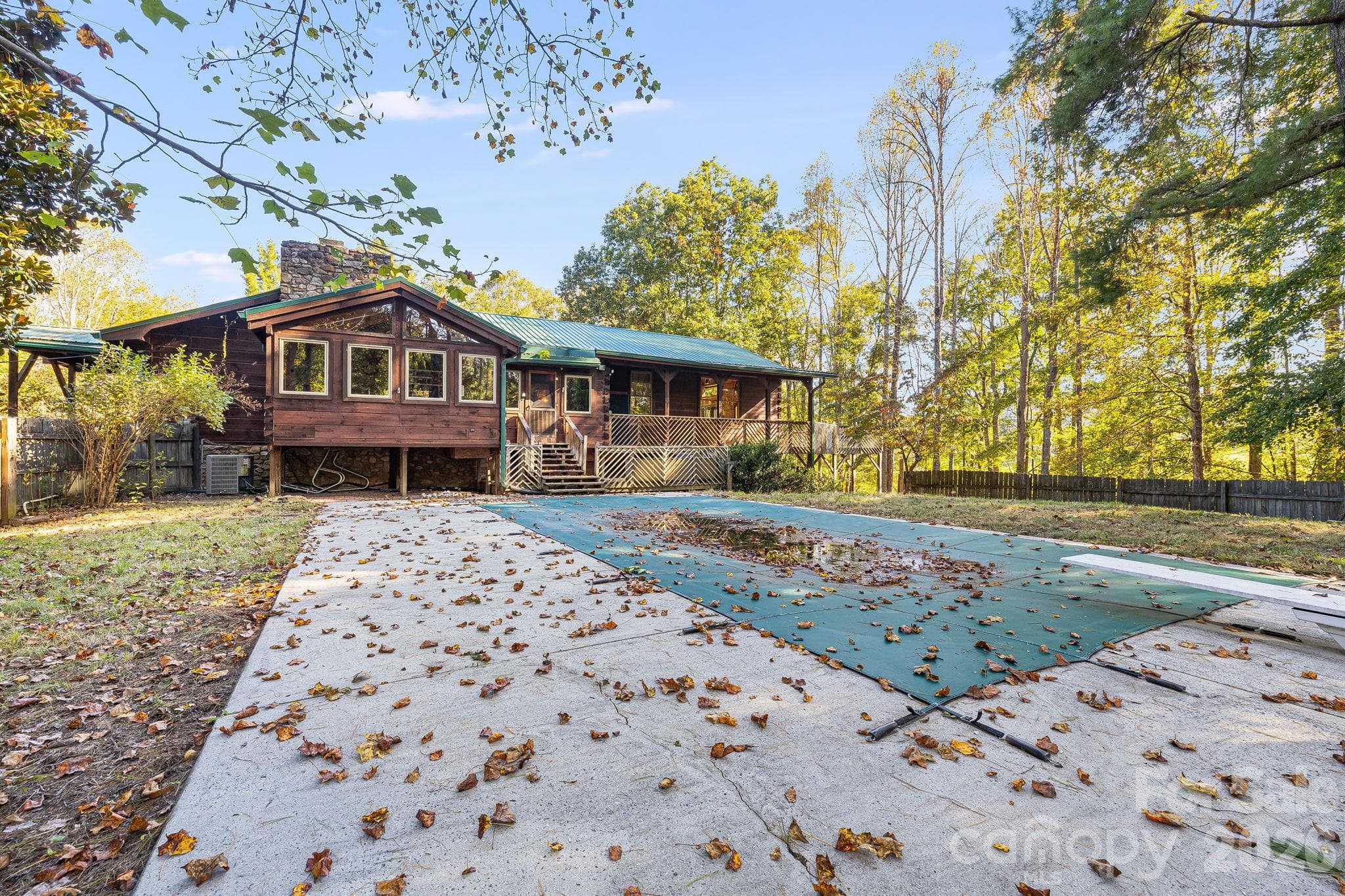 Fully Fenced Side Yard has pool. Needs some repairs. - 104 Paramount Drive, Leicester