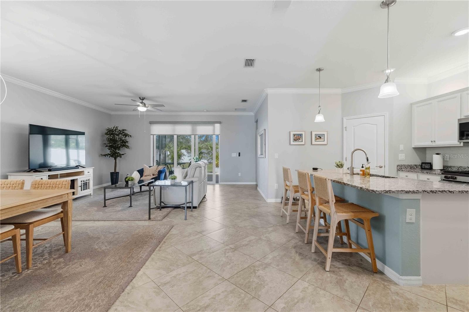 Kitchen, Dining and Living Areas - 4523 BALTRY CT, BRADENTON
