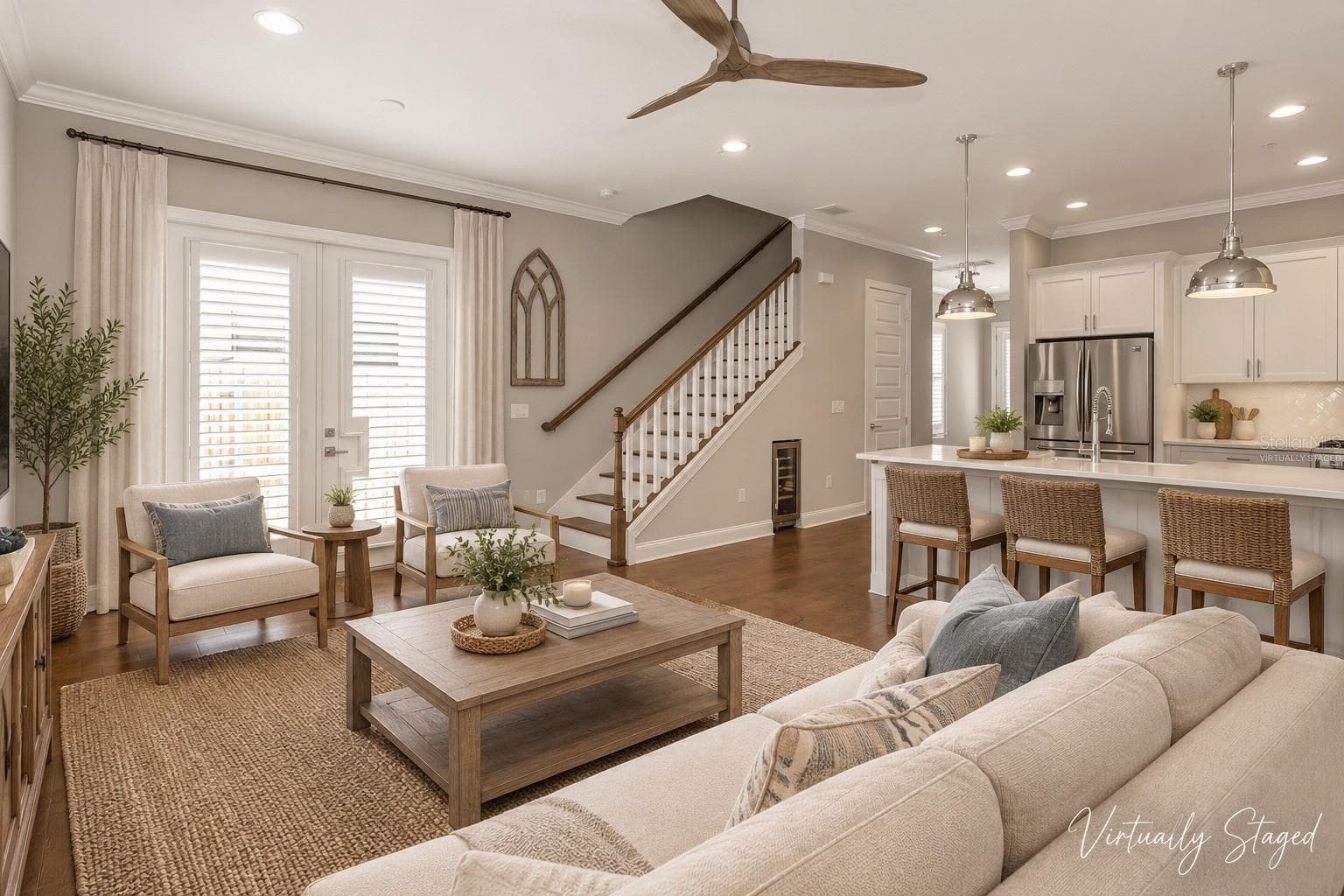 Virtually Staged - Living Room - 305 S ALBANY AVE #3, TAMPA