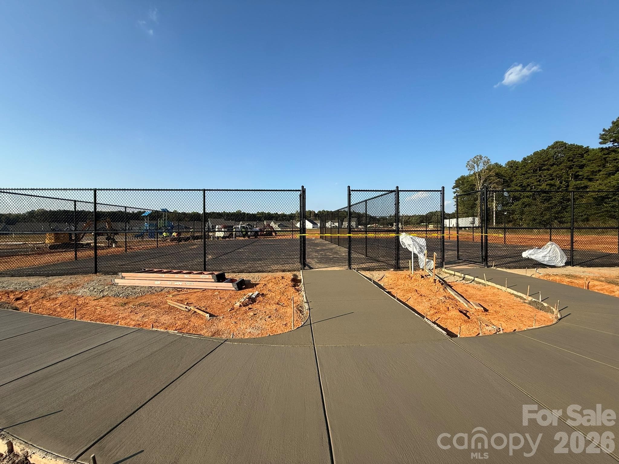 Construction progress of amenities - 4487 Blue Mound Court, Stanley