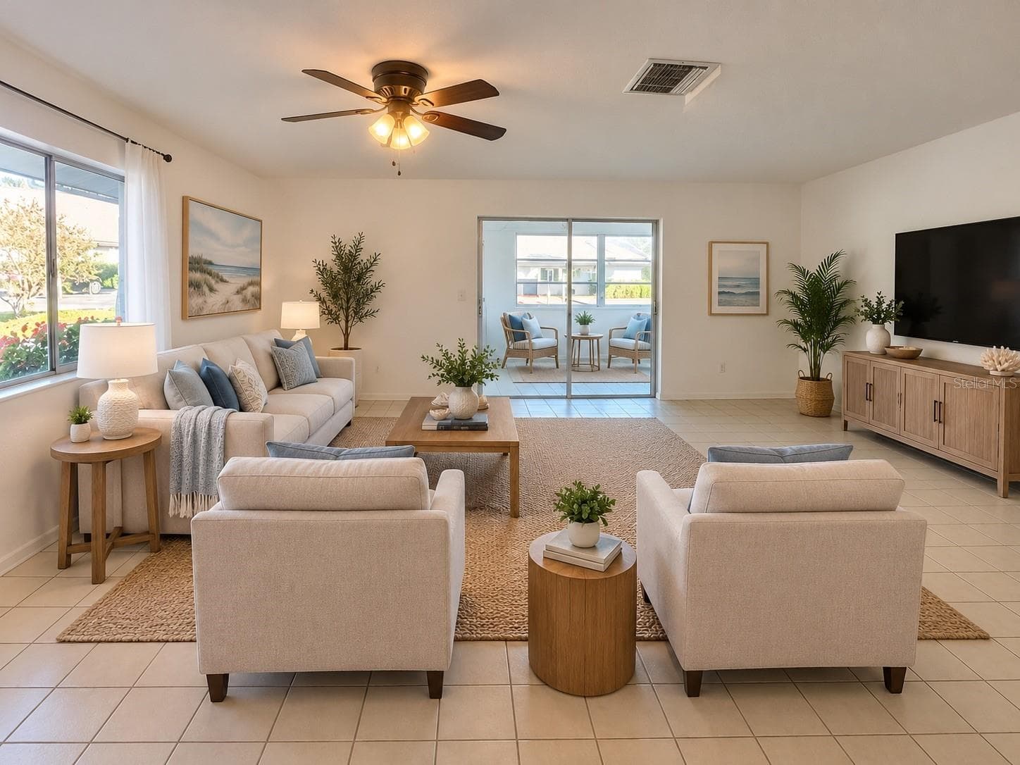 Living room Virtual staging - 1235 14TH CIR SE #93, LARGO