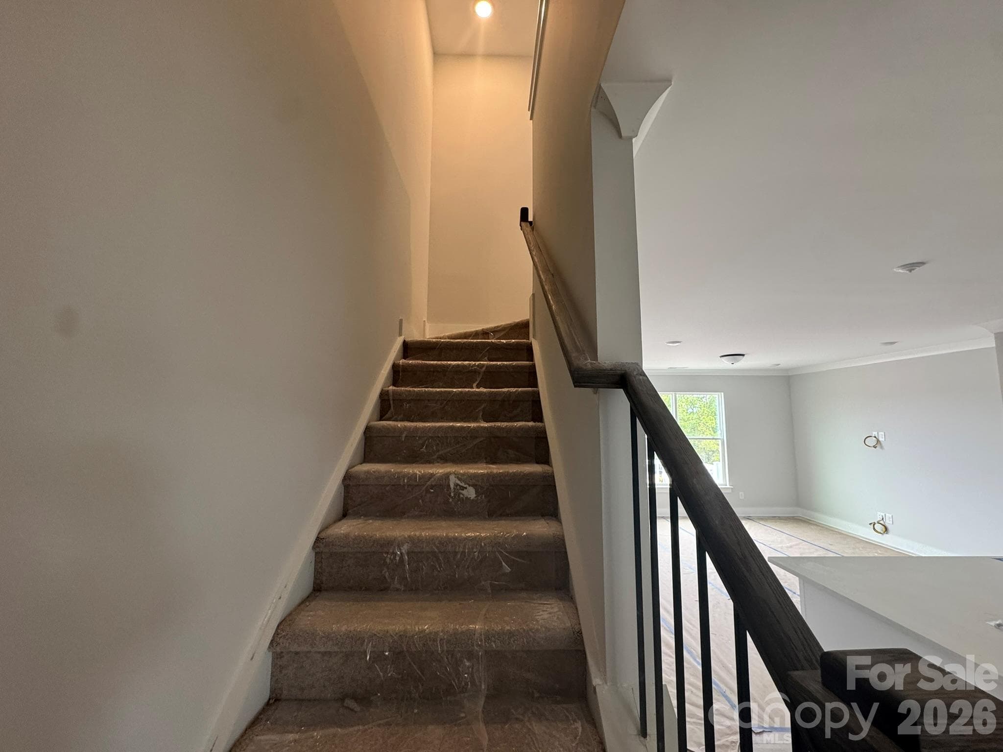 Stairs to upper leel - 12311 Bryton Ridge Parkway, Huntersville