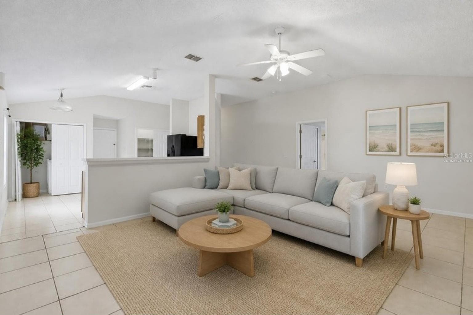 Virtually staged - living room - 3 LOUVET LN, PALM COAST