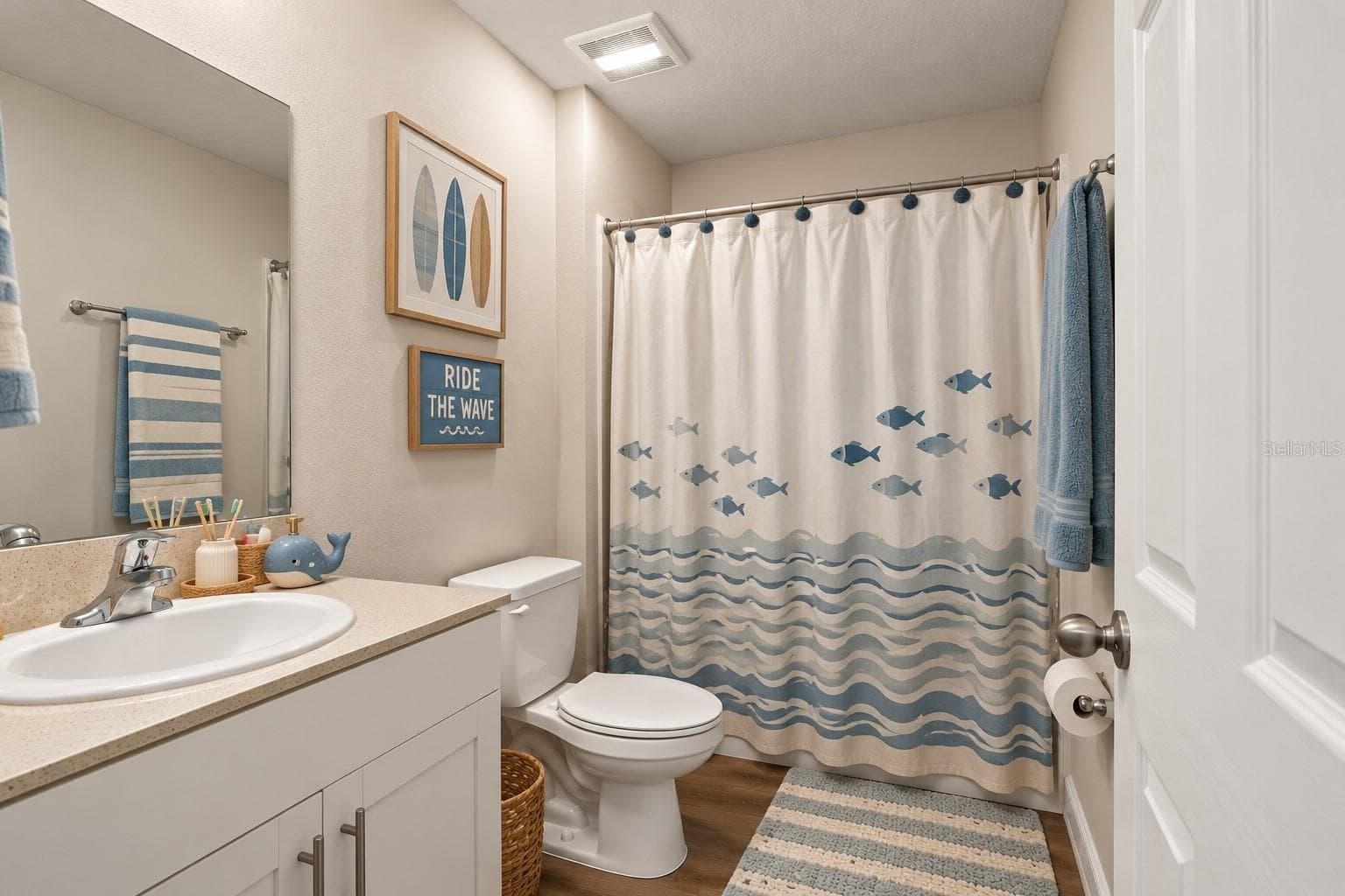bathroom 2 digitally staged - 7580 FREESIA TRCE, WESLEY CHAPEL