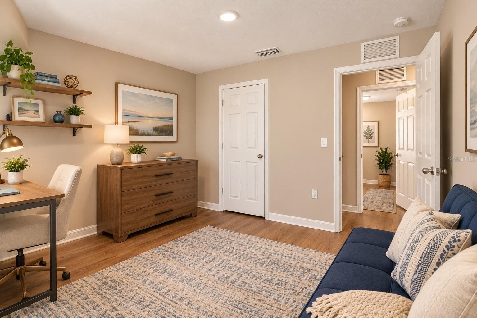 Bedroom 3 digitally staged - 7580 FREESIA TRCE, WESLEY CHAPEL