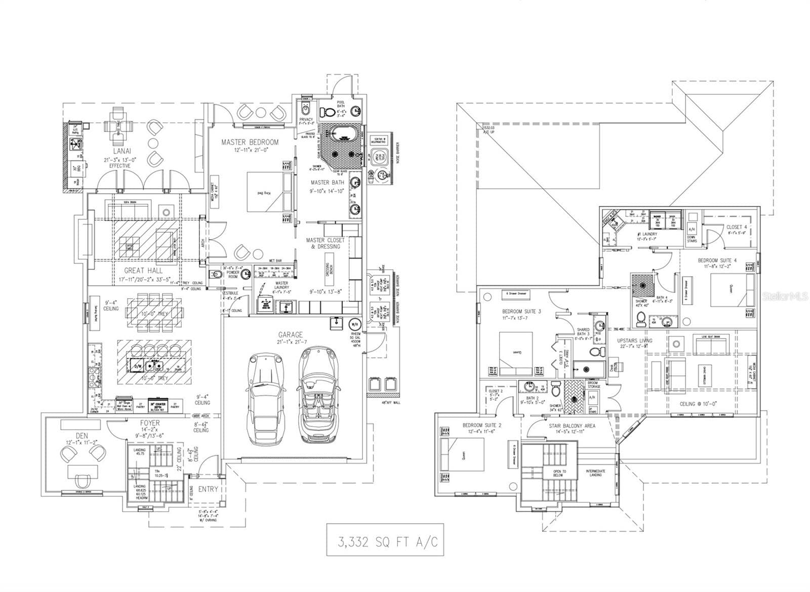 First and Second Floor Plan - 2374 FLOYD ST, SARASOTA