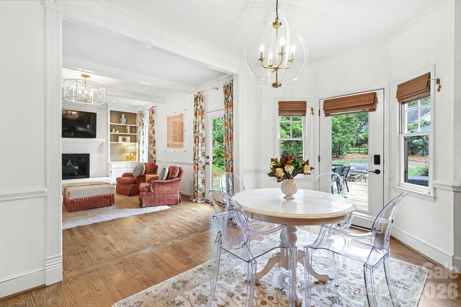Breakfast room leads to porch/ outdoor living spaces - 5515 McCallum Court, Charlotte