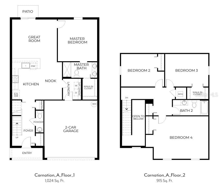 Floor Plan - Model home - actual features may vary. - 3873 BLUETHREAD WAY, POINCIANA