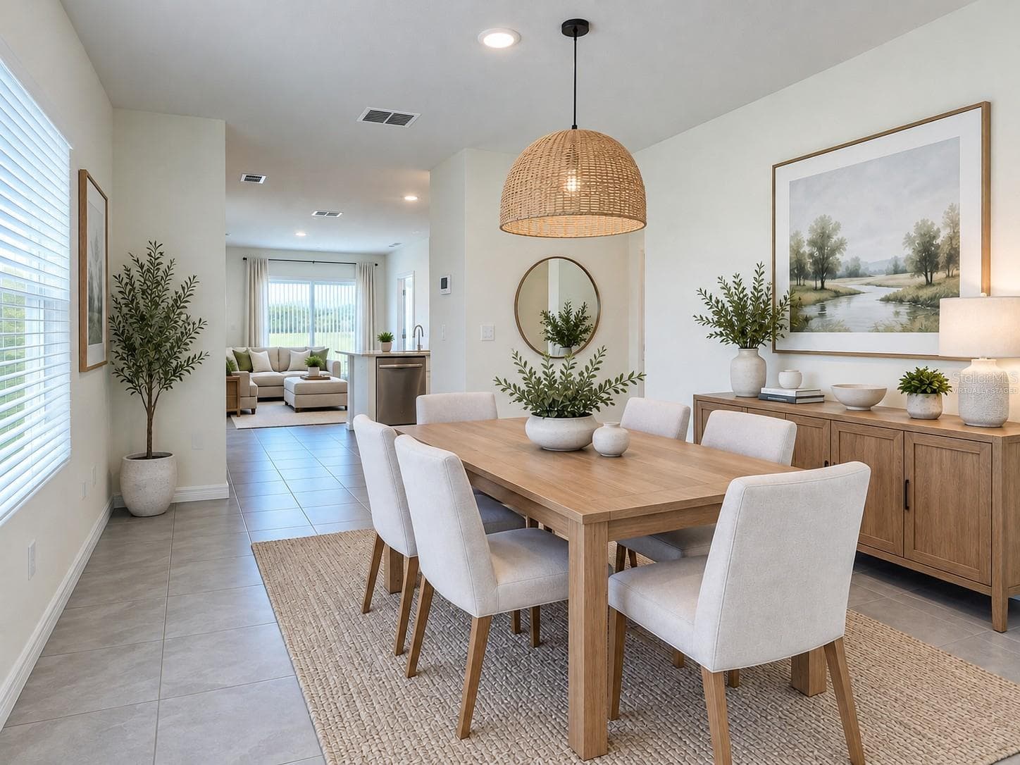 Virtually Staged- Dining Room - 17043 OVAL RUM DR, WIMAUMA
