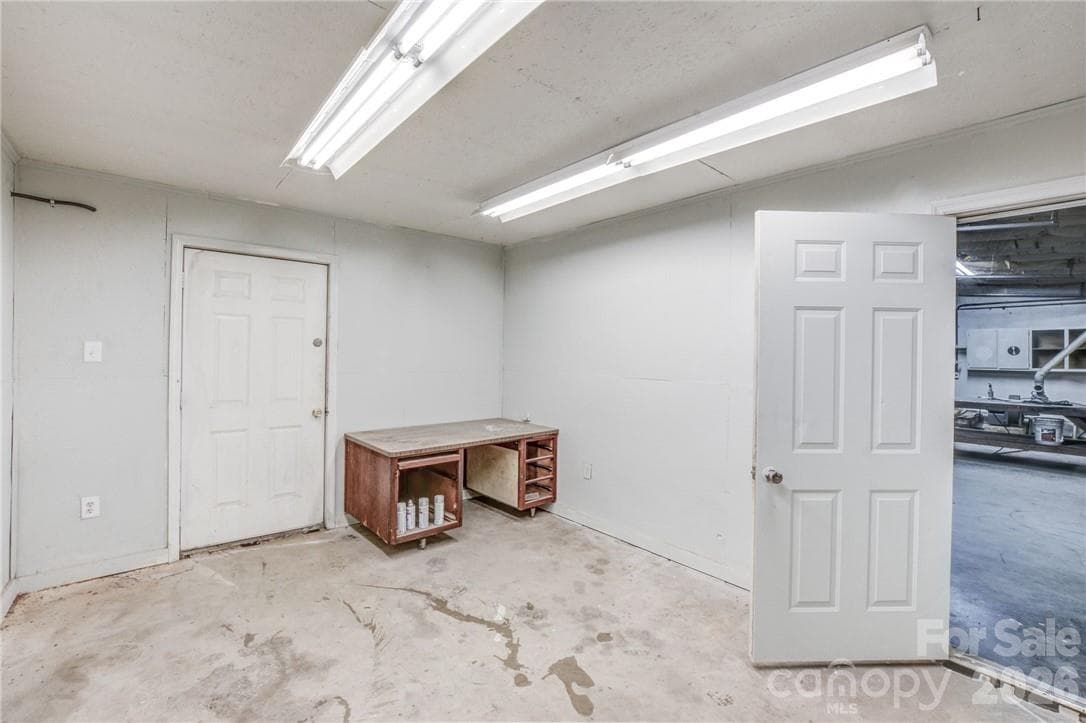 Office leads to garage area - 311 Bell Road, Kings Mountain